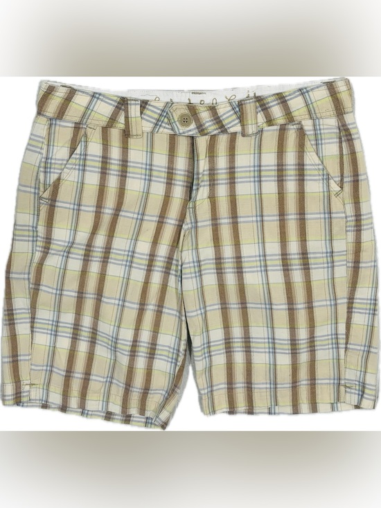 Industrial Cotton Pants - Junior's Plaid Bermuda Shorts — Size 11